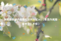 东莞婚前财产离婚后如何分配2022（东莞办离婚需要什么手续）