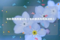 专利事务所是什么（专利事务所有前途吗）