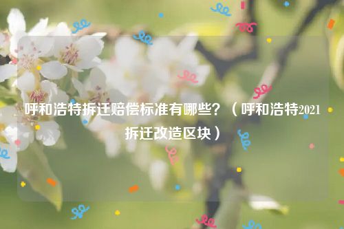 呼和浩特拆迁赔偿标准有哪些？（呼和浩特2021拆迁改造区块）